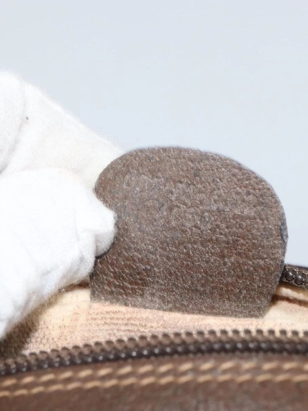 GUCCI GG Supreme Web Sherry Line Bag PVC Beige Gold 007 58 6112 1030 Auth 163653 - Picture 13 of 16